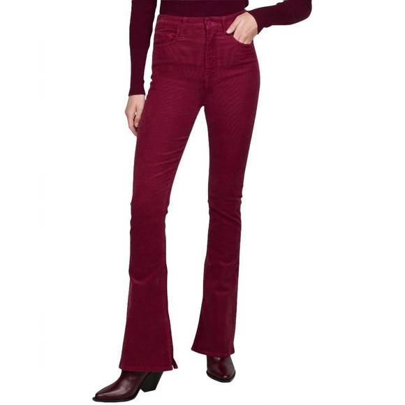 NEW 7 FOR ALL MANKIND tailorless uhr skinny boot jeans in burgandy - Picture 2 of 4